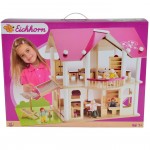 Vila Rosa Eichhorn - Casuta de joaca cu mobilier din lemn inclus cu doua nivele Vila Rosa Eichhorn - Casuta de joaca cu mobilier din lemn inclus cu doua nivele